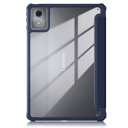 Puzdro s klapkou Clear na Lenovo Tab K11 Plus 11.45 / Lenovo K11 Plus, tmavomodré - ochranné so stojanom