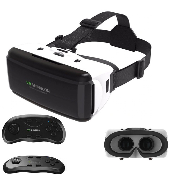 Zestaw Okulary gogle 3D VR 360 Shinecon G06 2019 + Gamepad - do smartfona