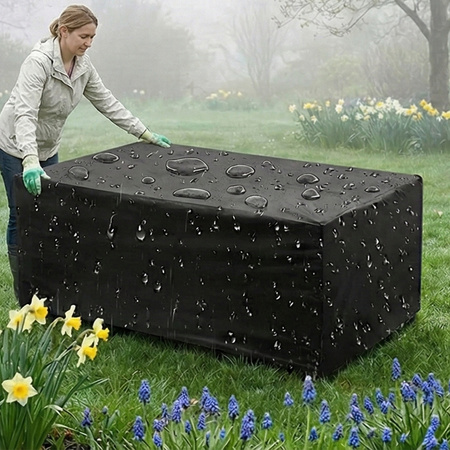 Pokrowiec na meble ogrodowe stół krzesła wodoodporny mocny 300x200x80cm XXL