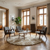 Dywan okrągły Decor 140x140 cm, khaki - pluszowy, miękki do salonu i sypialni