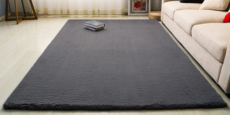 Dywan Rabbit 120x160 cm, szary - miękki, przyjemny w dotyku, do salonu i sypialni