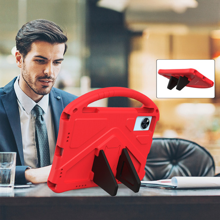 Etui FunColor do Lenovo Idea Tab 11" ZAFR0378PL TB336FU TB336ZU podstawka, czerwone