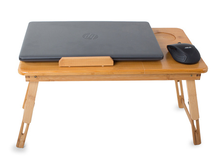 Bamboo laptop table for bed, stand