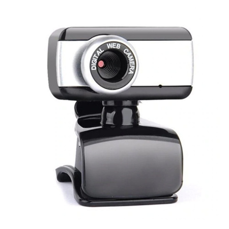 WebCam 8808 black webcam with microphone and universal mounting clip