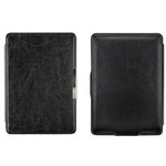 Etui Smart Skóra do Kindle Paperwhite 1 2 3, czarne - ochronne z podstawką, dostęp do portów i przycisków