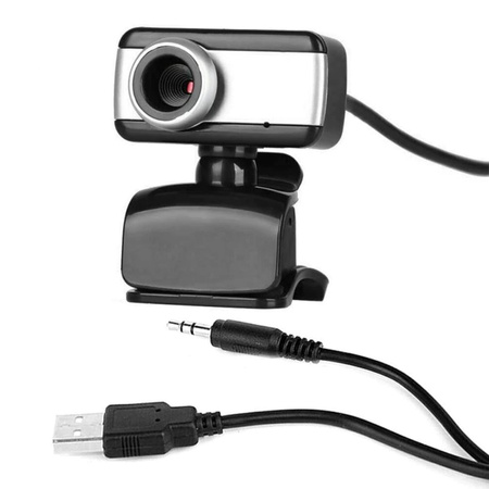 WebCam 8808 black webcam with microphone and universal mounting clip