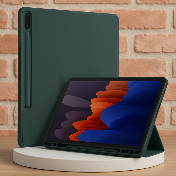 Etui Smart z uchwytem na rysik do Samsung Galaxy Tab S9 / S9 S10, zielone - ochronne z podstawką