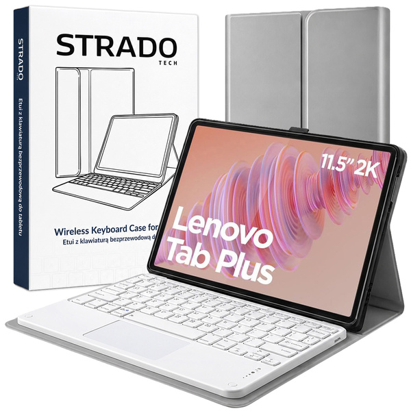 Etui z klawiaturą do Lenovo Tab Plus 11.5" TB351FU 2024 szare ochronne
