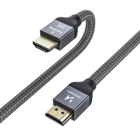 Wozinsky cable HDMI 2.1 8K 60 Hz 48 Gbps / 4K 120 Hz / 2K 144 Hz 1 m silver (WHDMI-10)