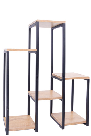 PANORAMA 6 level metal standing flower stand - elegant flower and plant stand OAK