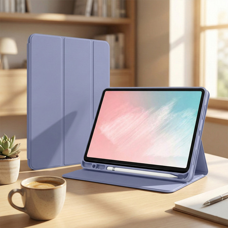 Puzdro Smart na iPad 10.9 2022 Gen. 10 / iPad 11 2025 A16 Gen. 11 s klapkou, fialové - ochranné so stojanom