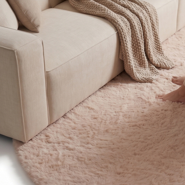 Rabbit Strado 120x120 round rug LightCamel (Beige)