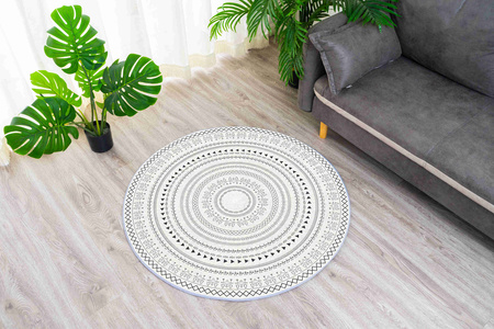 Round carpet NOVO Strado modern oriental pattern for living room Zenith 100x100 cm