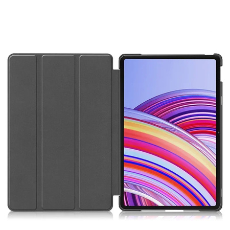 Puzdro Smart s klapkou na Xiaomi Redmi Pad Pro 12.1 2024, čierne - ochranné so stojanom, prístup k portom a tlačidlám