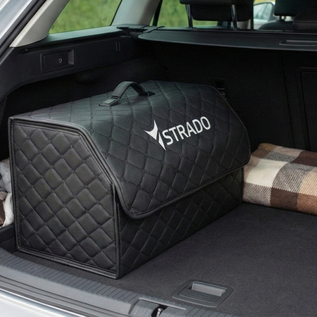 Folding large organizer for car trunk quilted trunk bag tote for shopping and tools