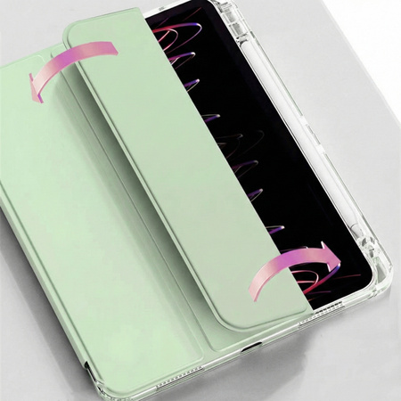 Puzdro Crystal na Apple iPad 10.9 10 2022 / iPad 11 A16 2025 Gen 10 11, zelené - ochranné so stojanom