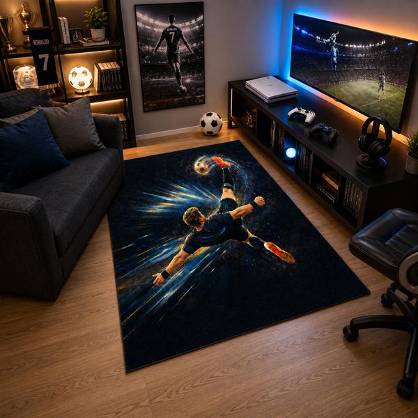 Dywan gamingowy 140x200 dla gracza mata pod fotel antypoślizgowy FootBall