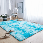 Dywan Shaggy Ombre 100x150 cm, błękitny - miękki do salonu i sypialni