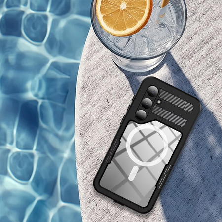 Etui wodoodporne IP68 360+ pasek do Samsung Galaxy S24, czarne - ochronne z podstawką