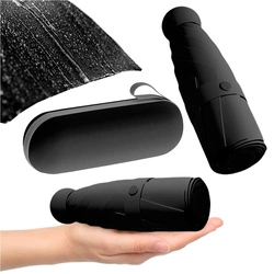 PARASOLKA kieszonkowa składana automatyczna pokrowiec lekka męska damska, czarna