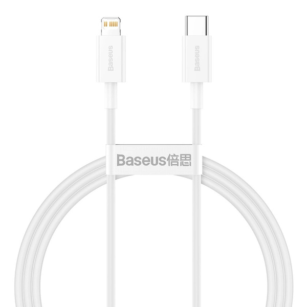 Kábel Baseus Superior Series USB-C / Lightning PD 20W 1 m, biely