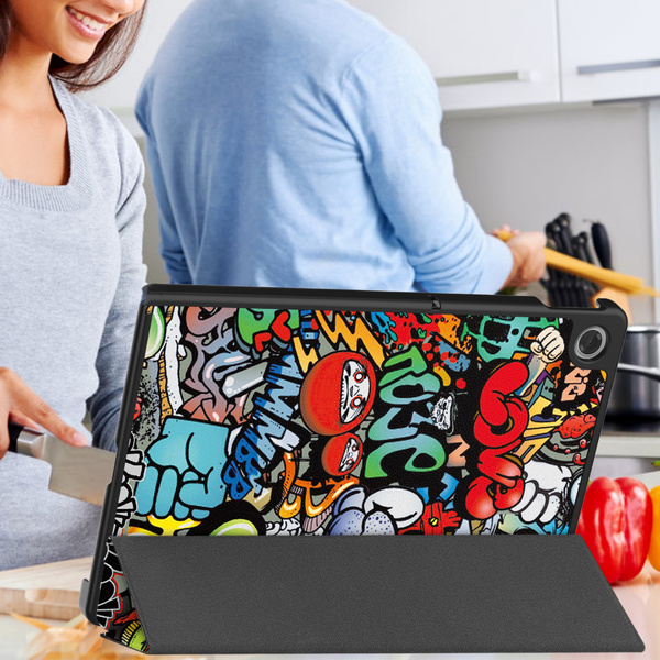 Puzdro grafické na Lenovo Tab 10.1 2025 s klapkou - ochranné so stojanom