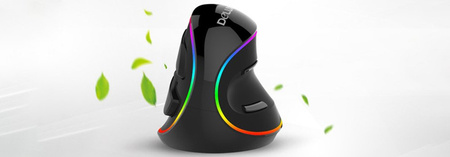 Ergonomic Computer Mouse - Delux M618 RGB Black