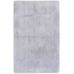 Dywan Rabbit 3D pluszowy miękki jedwabisty futro królika 80x150, srebrny