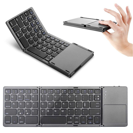 Bezdrôtová Klávesnica Bluetooth Touchpad Univerzálna Skladacia 50H