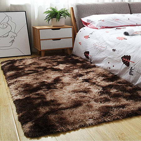 Dywan Ombre Shaggy 130x190 cm, brązowy OmbreCoffee - miękki do salonu i sypialni