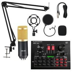 Sodial V8x Pro KIT studio microphone with mixer Bluetooth sound card for karaoke and streaming