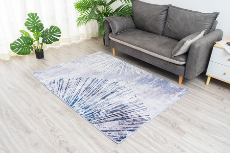 NOVO Strado modern carpet for living room delicate gray pattern velvet Gray Shine 160x200 cm