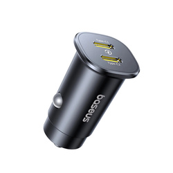 Ładowarka samochodowa do tabletu i telefonu Baseus GoTrip 2 x USB-C 30W, czarna