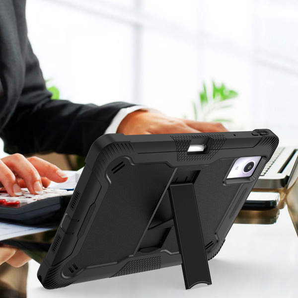 Etui pancerne do Lenovo Idea Tab Plus 12.1 2025 TB361FU TB361ZU, z podstawką, czarne