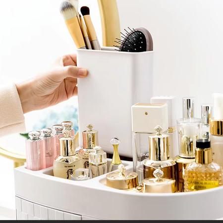 Casket Maya white organizer with door for jewelry and cosmetics modern large XXL trunk