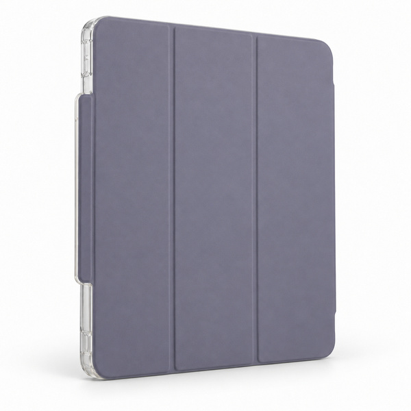 Etui Hard Crystal do Apple iPad Air 13 M4 M3 M2 2026/ 25/ 24 gen 8/ 7 z klapką - fioletowe