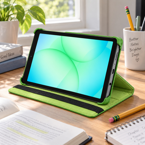 Etui obrotowe do Samsung Galaxy Tab A11 X135/ X133 A9 SM-X115/X110 - zielone