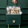 Casket organizer trunk for cosmetics jewelry (Bottle Green)
