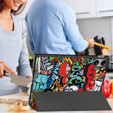 Puzdro grafické na Xiaomi Redmi Pad Pro 12.1 2024 / Poco Pad 12.1 s klapkou - ochranné so stojanom