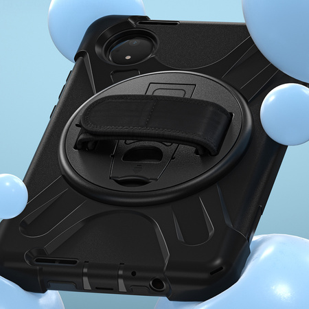 Etui pancerne Shockproof z uchwytem do Xiaomi Redmi Pad SE 8.7 2024 / Redmi Pad SE 8.7, czarne - ochronne