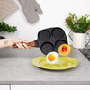 Egg Pan Granite 4 Holes BLACK&WOOD 19x19 cm