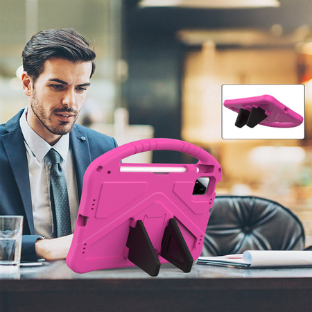 Etui FunColor do Xiaomi Pad 7 / Pad 7 PRO 11.2 podstawka uchwyt pancerne, różowe