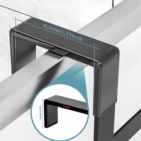 Strado Bathroom shelf hanging on glass