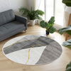 Round carpet NOVO Strado modern delicate gray pattern for living room Grey Echo 120x120 cm
