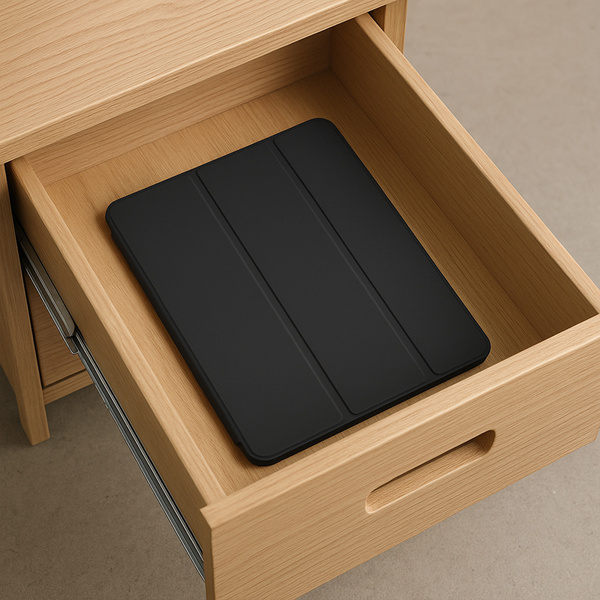 Etui Smart Case do Redmi Pad SE 8.7 2024, czarne - ochronne z podstawką, dostęp do portów i przycisków