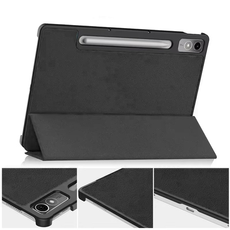 Puzdro Smart Case na Lenovo Tab P12 12 / Tab P12 TB370, čierne - ochranné so stojanom, prístup k portom a tlačidlám