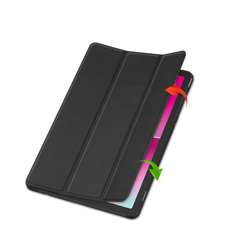 Puzdro Smart na T-Mobile T Tablet 2 10.1 5G 2025 s klapkou, čierne - ochranné so stojanom