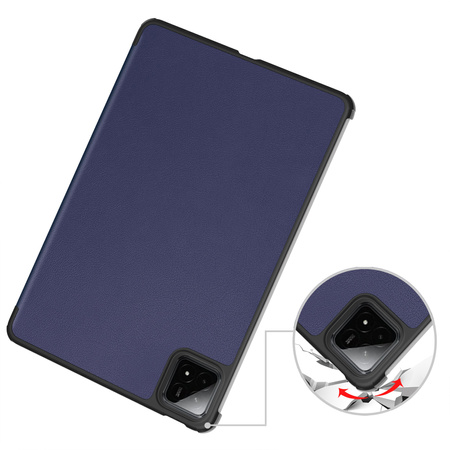 Puzdro Smart na Xiaomi Pad 7 / Pad 7 Pro 11.2 s klapkou / Xiaomi Pad 7 Pro, tmavomodré - ochranné so stojanom