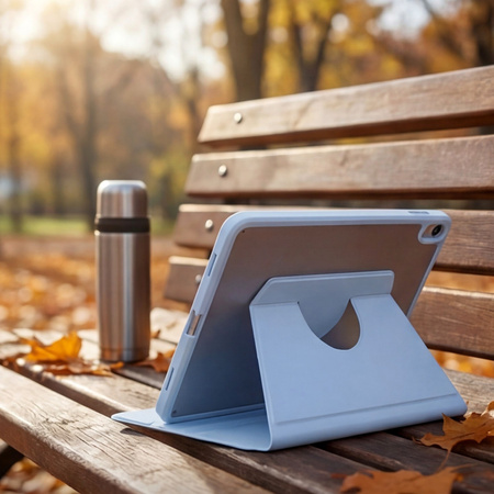 Puzdro otočné Pencil na iPad 10.9 2022 Gen. 10 / 11 2025 A16 Gen. 11 Wake, modré - ochranné so stojanom