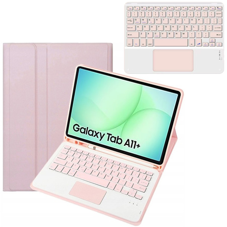 Etui z klawiaturą Bluetooth do Samsung Galaxy Tab A11+, różowe